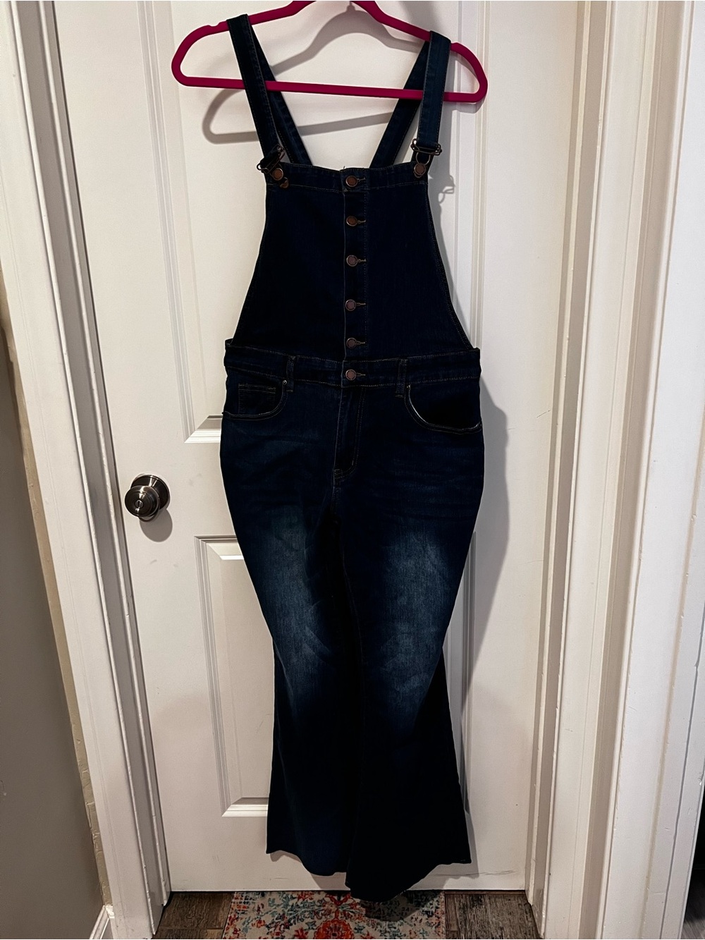 Women’s Dark Blue Denim Overalls Jeans